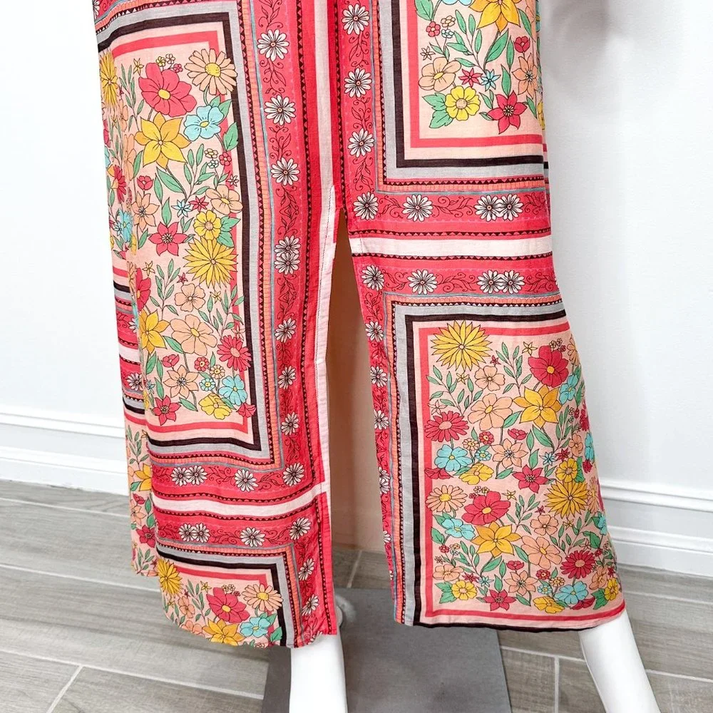 Anthropologie Laia Dea Long Sleeve Printed Off-Shoulder Maxi Dress Women's Sz S